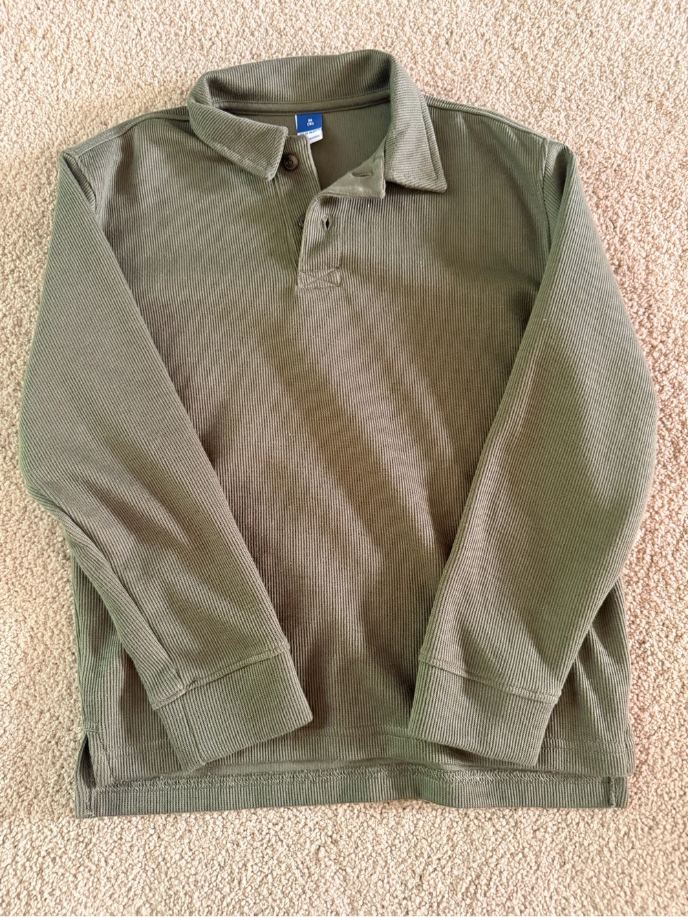 Old Navy Olive Green Long-Sleeve Polo Top